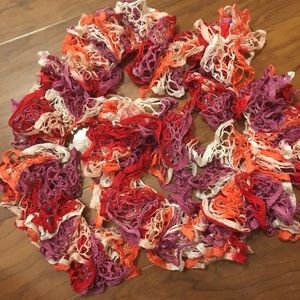 Homemade crochet scarf